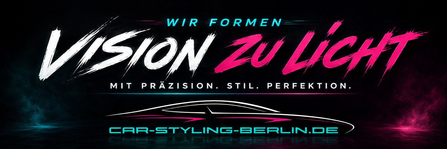 Wir formen Vision zu Licht – Car-Styling-Berlin. Mit Präzision, Stil und Perfektion.